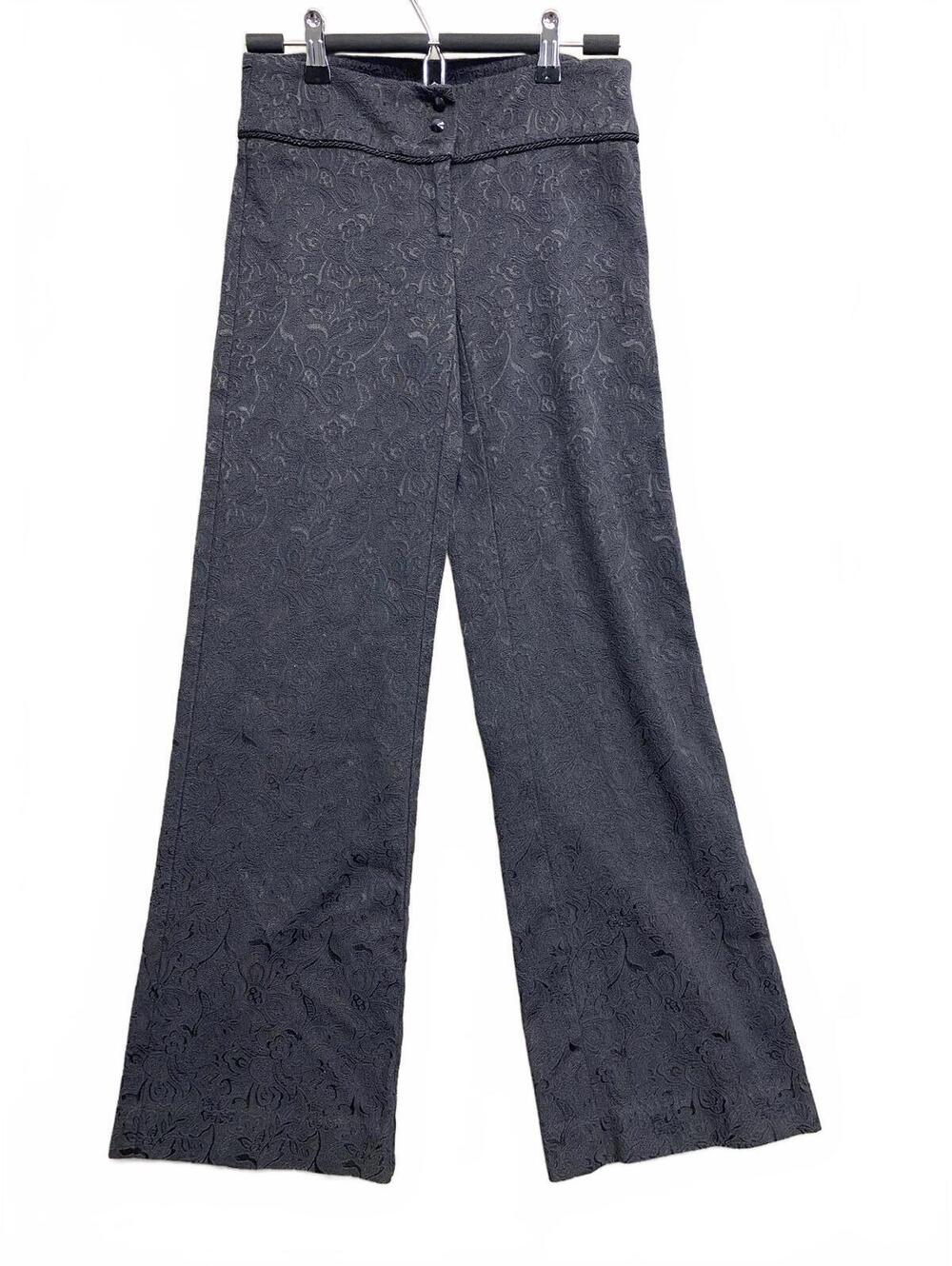 Vintage Le Chateau Black Jacquard Wide Leg Pants style 26778 Size 1/2